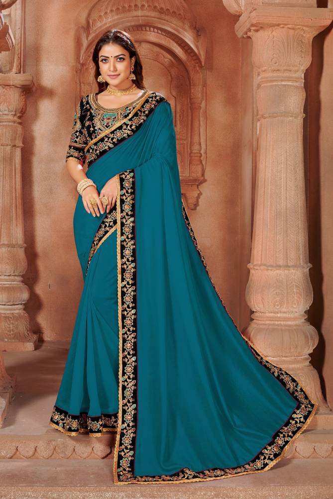 Zeekha 1 New Fancy Festive Wear Vichitra Silk Designer Saree Collection